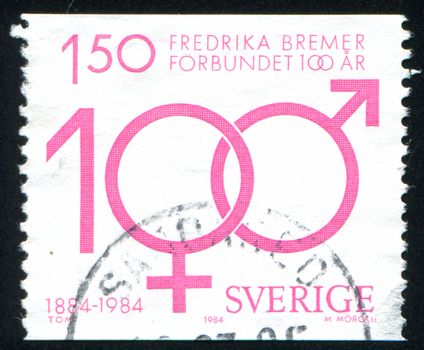 SWEDEN - CIRCA 1984: stamp printed by Sweden, shows Fredrika Bremer Association Centenary, circa 1984