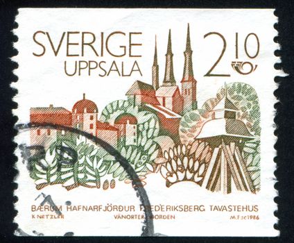 SWEDEN - CIRCA 1986: stamp printed by Sweden, shows Uppsala, circa 1986
