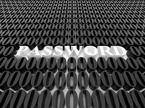 High resolution image password. 3d rendered illustration. Symbol password.