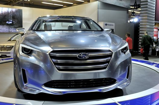 New Subaru Legacy Concept car shown at The Montreal International Auto Show in January 25, 2014. Palais des Congres de Montreal - 46th Edition