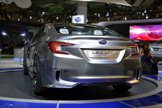 New Subaru Legacy Concept car shown at The Montreal International Auto Show in January 25, 2014. Palais des Congres de Montreal