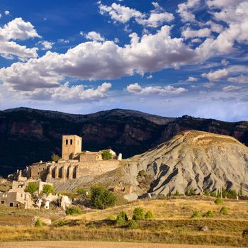 Esco village in Huesca Aragon Pyrenees of Spain