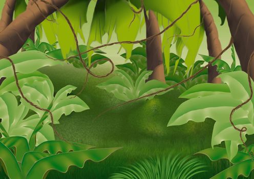 Virgin Forest - Background Illustration