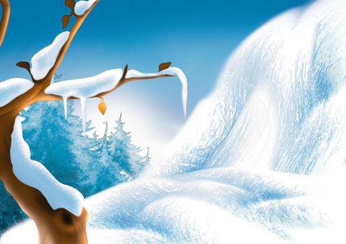 Winter Scenery - Background Illustration