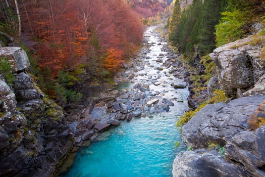 Gradas de Soaso in Arazas river Ordesa valley Pyrenees Huesca Aragon Spain