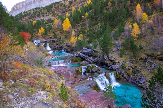 Gradas de Soaso in Arazas river Ordesa valley Pyrenees Huesca Aragon Spain