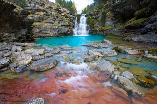 Gradas de Soaso in Arazas river Ordesa valley Pyrenees Huesca Aragon Spain