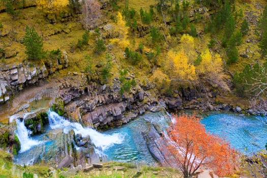 Gradas de Soaso in Arazas river Ordesa valley Pyrenees Huesca Aragon Spain