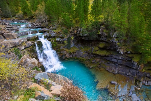 Gradas de Soaso in Arazas river Ordesa valley Pyrenees Huesca Aragon Spain