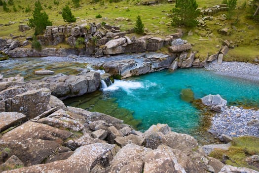 Gradas de Soaso in Arazas river Ordesa valley Pyrenees Huesca Aragon Spain