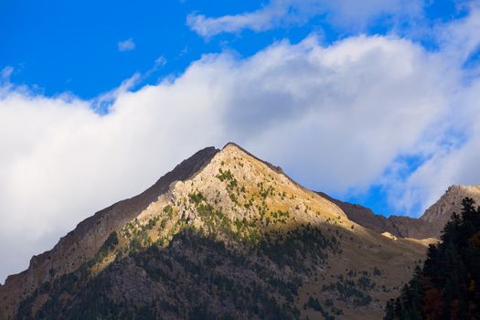 Mondarruego from Bujaruelo Pyrenees in Valle de Ordesa valley Huesca Aragon at Spain