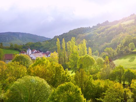 Aribe on Azcoa Aezcoa Valley of Pyrenees in Navarra Spain