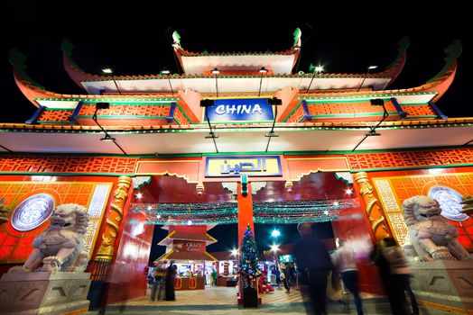 Chinese house in the Global Village, Dubai, United Arab Emirates