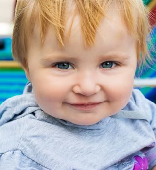 cute little baby face close up