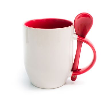 mug with red isolated on white background