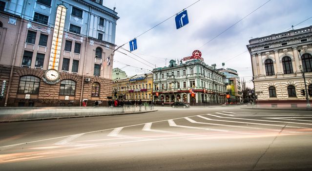 KHARKIV, UKRAINE - DECEMBER 01: Constitution Square in the city center after a recent overhaul on December 01, 2013 in Kharkiv, Ukraine.