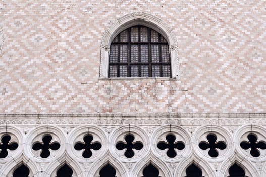 Detail of Venetian architecture, Palazzo Ducale, Venice, Italy.