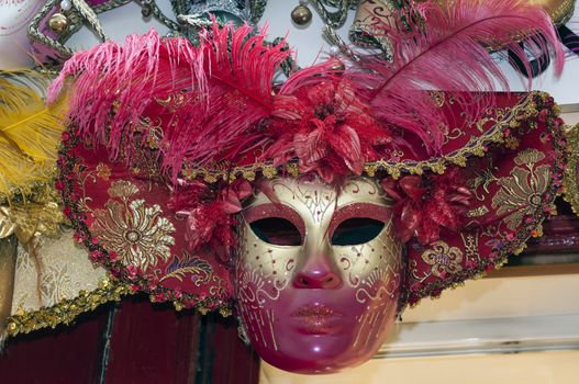 Colourful Venetian mask, Venice, Italy.