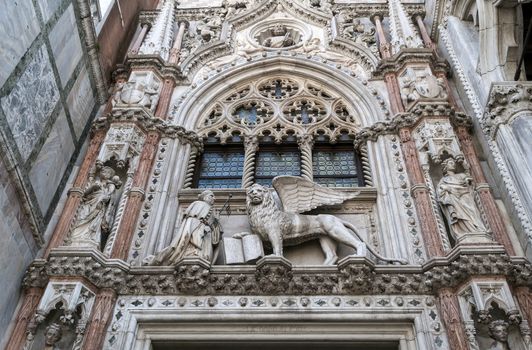 Lion of St Mark statue in Venice, Italy.