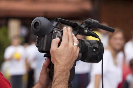 Covering an event with a video camera