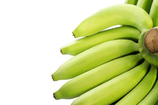 Bunch of bananas isolated on white background . Clipping path included