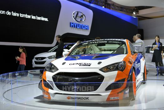 New Hyundai Genesis shown at The 2014 Montreal International Auto Show  at the Palais des Congres de Montreal 46th Edition