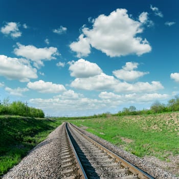 cloudy sky over railroad