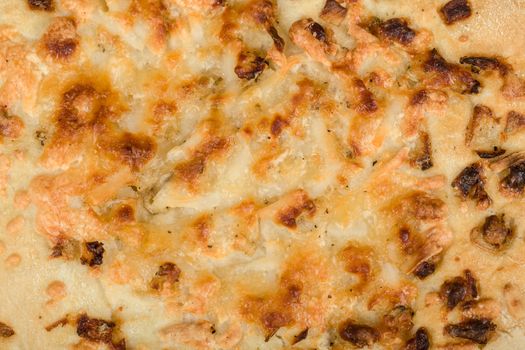 texture of bread with cheese and onion for background use