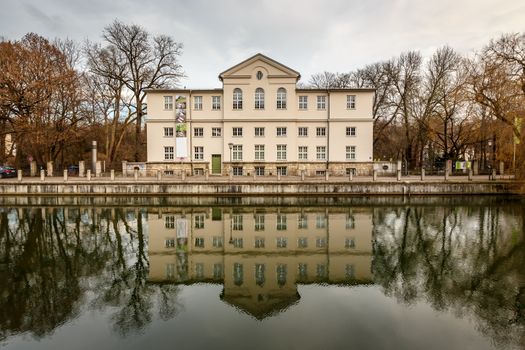 Alpines Museum in the Bank of Isar River in Munich, Upper Bavaria, Germany