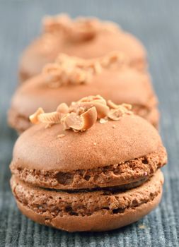 Details of Macaroons with chocolate