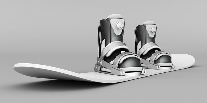 snowboard isolated on a gray background