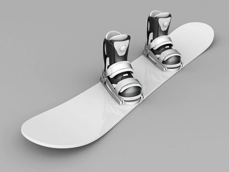 snowboard isolated on a gray background