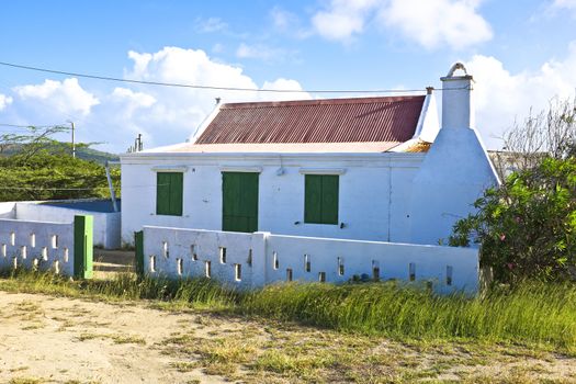 Typical caribbean house in Aruba Island