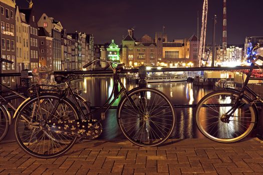 City scenic from Amsterdam in the Netherlands