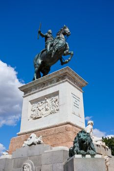Statue of Felipe IV on Oriente square, Madrid, Spain
