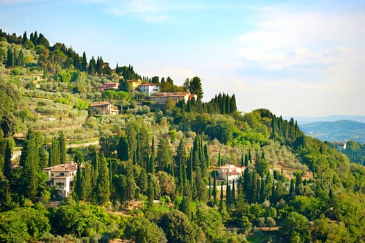 Beautiful Tuscany landscape near Florence city. Italy