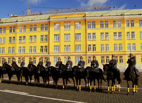 Changing of the Guards Ceremony, Cathedral Square, Moscow Kremlin Complex, Russia