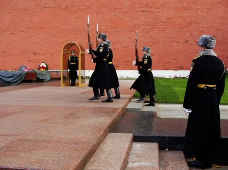 Changing of the Honor Guard Ceremony, Tomb of the Unknown Soldier, Moscow, Russia