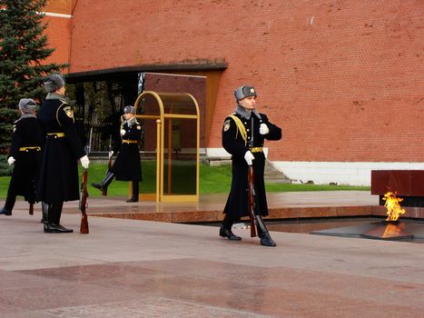 Changing of the Honor Guard Ceremony, Tomb of the Unknown Soldier, Moscow, Russia