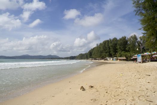 Bang Tao beach on a sunny day during low season