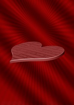 Three dimensional generate valentine's day strip background.