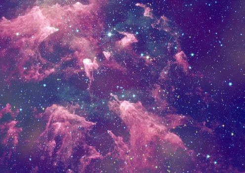 Far being shone nebula and star field against space. "Elements of this image furnished by NASA".