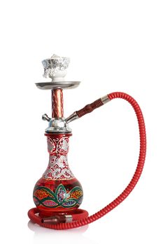 An ornate Syrian sheesha or hooka water pipe