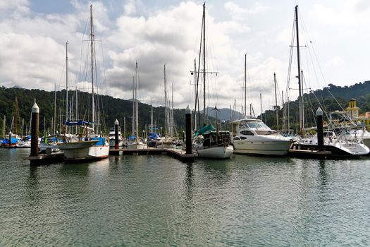 sailing boat in marina