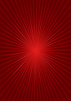 Abstract red bright striped background with sunburst