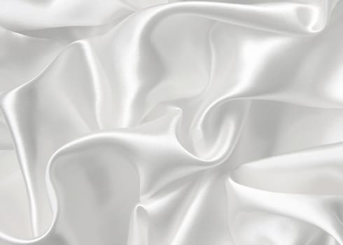 Smooth elegant white silk can use as wedding background 