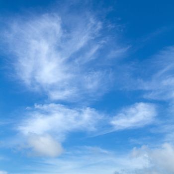 View white cloud with blue sky background