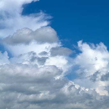 View white cloud with blue sky background