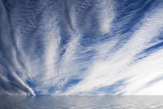 Clouds over the sea