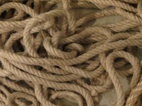 seaman's rope cast on the ground